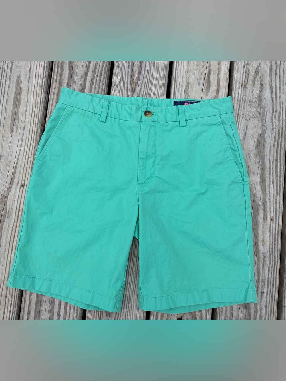 Vineyard Vines Cotton Casual BREAKER Chino Shorts Men's 33 Mint Green Preppy